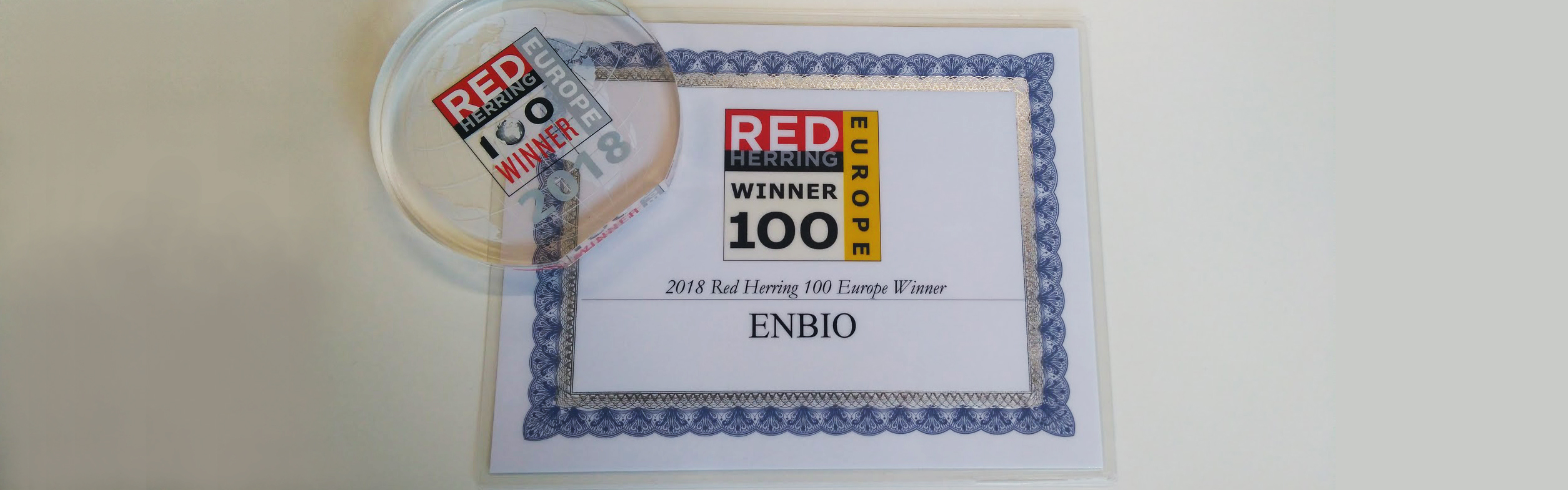 ENBIO chosen as a 2018 Red Herring Top 100 Europe Winner